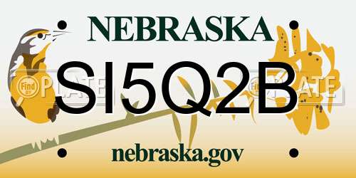 SI5Q2B Nebraska License Plate