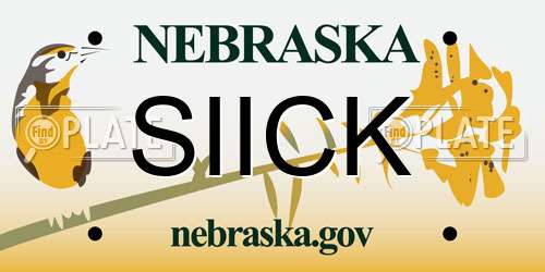 SIICK Nebraska License Plate