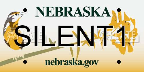 SILENT1 Nebraska License Plate