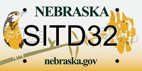 SITD32 Nebraska License Plate