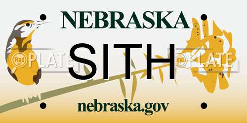 SITH Nebraska License Plate