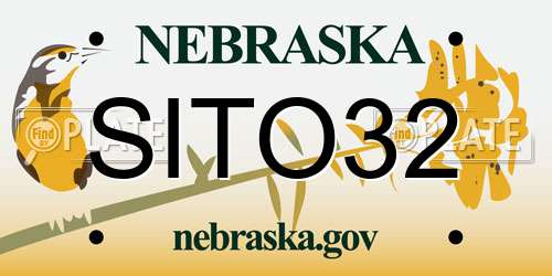 SITO32 Nebraska License Plate