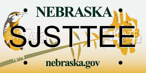 SJSTTEE Nebraska License Plate