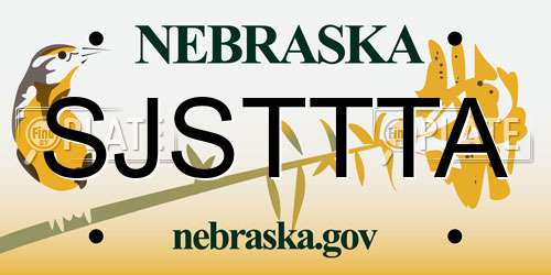 SJSTTTA Nebraska License Plate