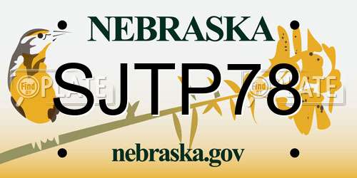 SJTP78 Nebraska License Plate