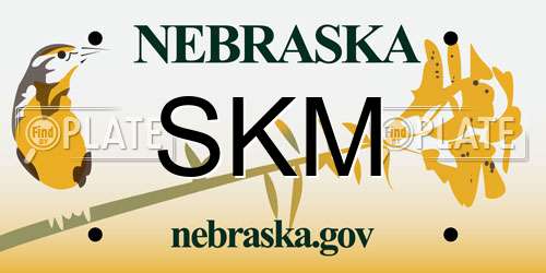 SKM Nebraska License Plate
