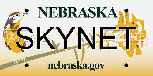 SKYNET Nebraska License Plate