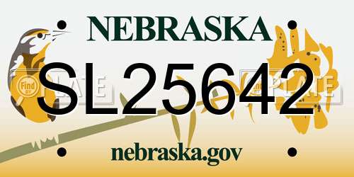 SL25642 Nebraska License Plate