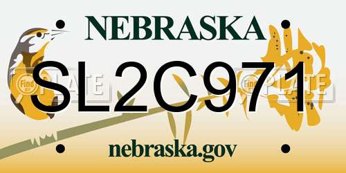 SL2C971 Nebraska License Plate
