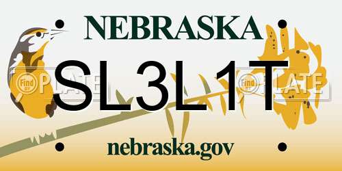 SL3L1T Nebraska License Plate