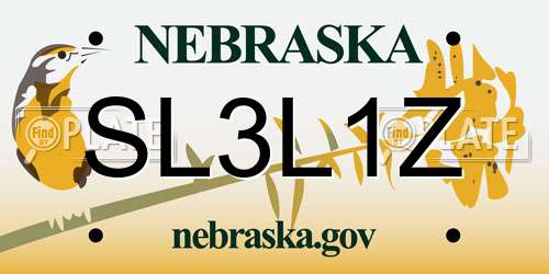 SL3L1Z Nebraska License Plate