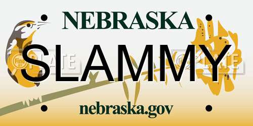 SLAMMY Nebraska License Plate