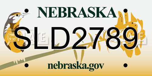 SLD2789 Nebraska License Plate