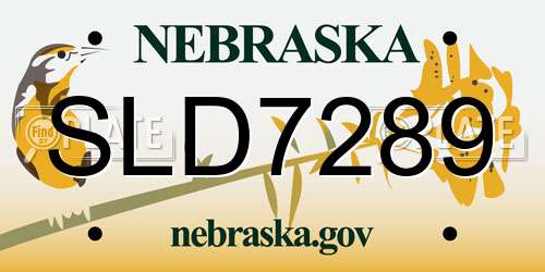 SLD7289 Nebraska License Plate