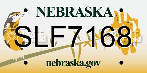 SLF7168 Nebraska License Plate