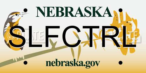 SLFCTRL Nebraska License Plate