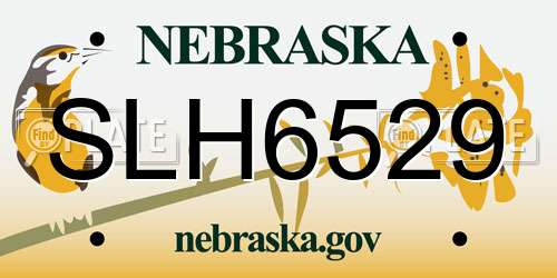 SLH6529 Nebraska License Plate