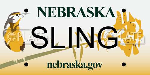 SLING Nebraska License Plate