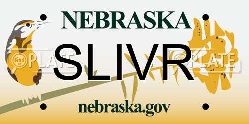 SLIVR Nebraska License Plate