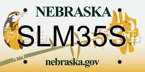 SLM35S Nebraska License Plate