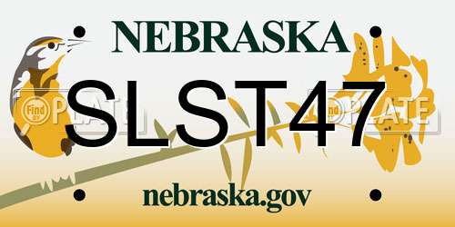 SLST47 Nebraska License Plate