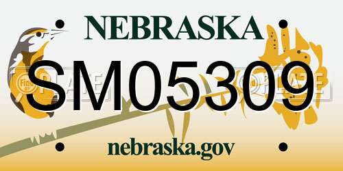 SM05309 Nebraska License Plate