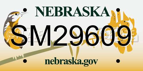 SM29609 Nebraska License Plate
