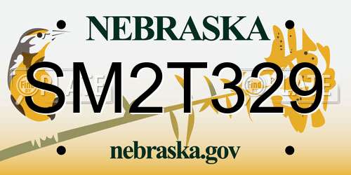 SM2T329 Nebraska License Plate