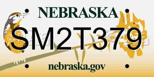 SM2T379 Nebraska License Plate