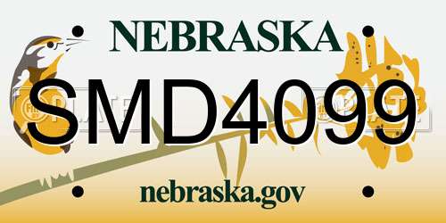 SMD4099 Nebraska License Plate