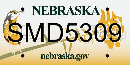 SMD5309 Nebraska License Plate