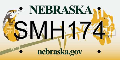 SMH174 Nebraska License Plate