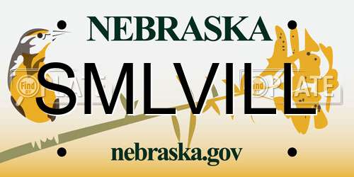 SMLVILL Nebraska License Plate