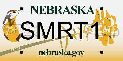 SMRT1 Nebraska License Plate