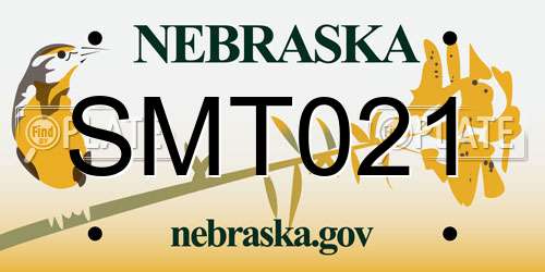 SMT021 Nebraska License Plate
