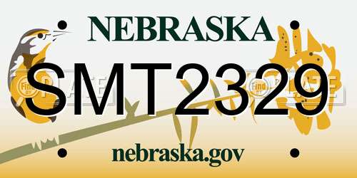 SMT2329 Nebraska License Plate