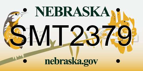 SMT2379 Nebraska License Plate