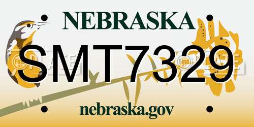 SMT7329 Nebraska License Plate