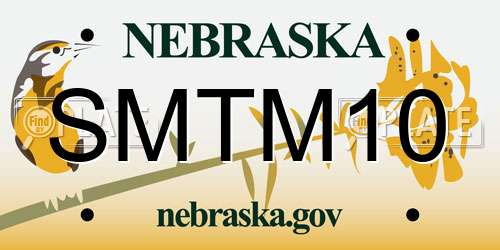 SMTM10 Nebraska License Plate