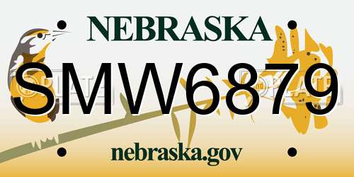 SMW6879 Nebraska License Plate