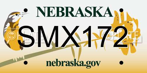 SMX172 Nebraska License Plate