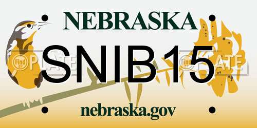 SNIB15 Nebraska License Plate