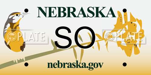 SO Nebraska License Plate