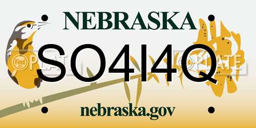 SO4I4Q Nebraska License Plate