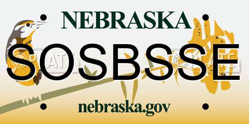 SOSBSSE Nebraska License Plate