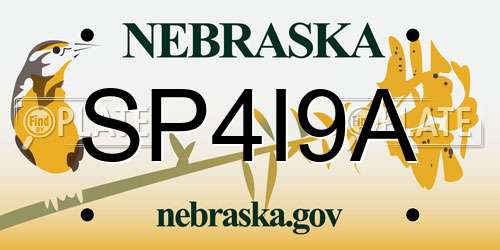SP4I9A Nebraska License Plate