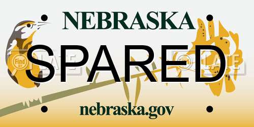 SPARED Nebraska License Plate