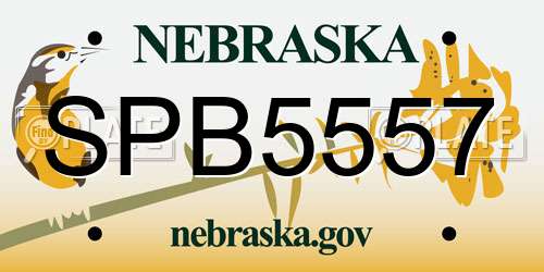 SPB5557 Nebraska License Plate