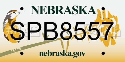 SPB8557 Nebraska License Plate