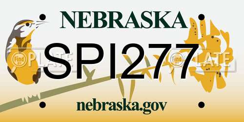 SPI277 Nebraska License Plate